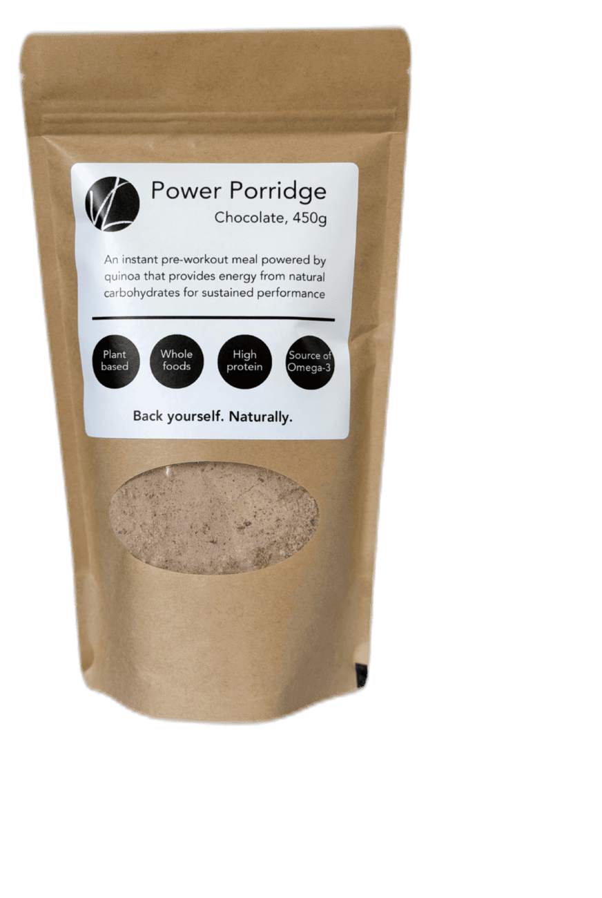 Power Porridge, chocolate, 450g kraft-paper pouch.